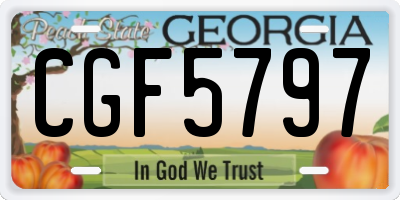 GA license plate CGF5797