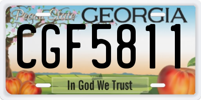 GA license plate CGF5811