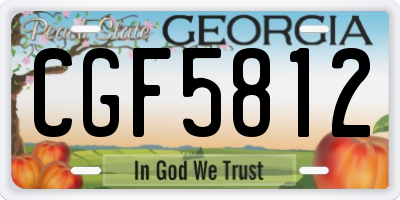 GA license plate CGF5812