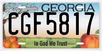 GA license plate CGF5817