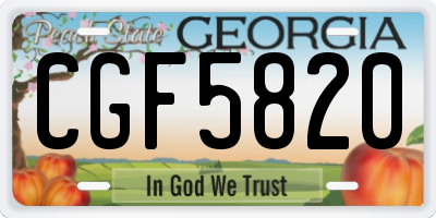 GA license plate CGF5820