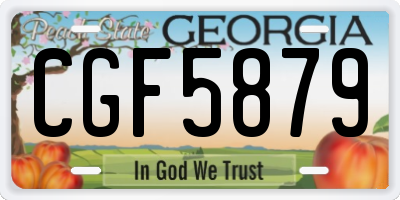GA license plate CGF5879