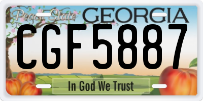 GA license plate CGF5887