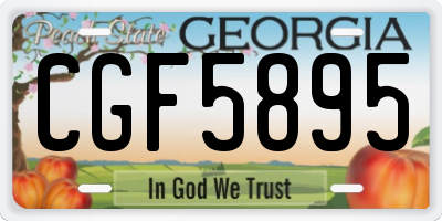 GA license plate CGF5895