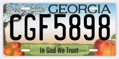 GA license plate CGF5898
