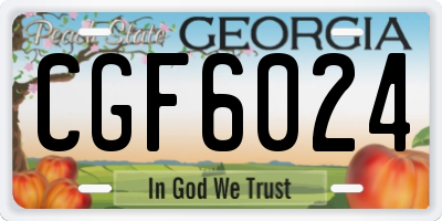 GA license plate CGF6024