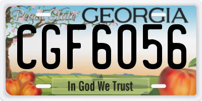 GA license plate CGF6056