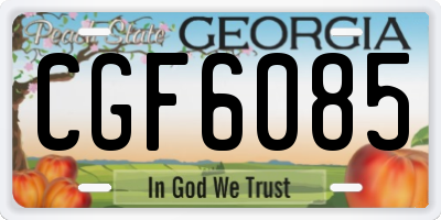 GA license plate CGF6085