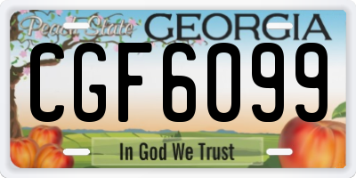 GA license plate CGF6099