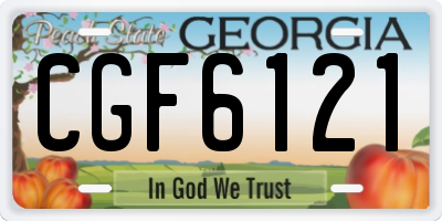 GA license plate CGF6121