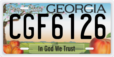 GA license plate CGF6126