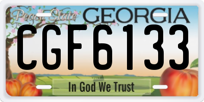 GA license plate CGF6133