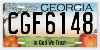 GA license plate CGF6148