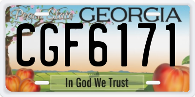 GA license plate CGF6171