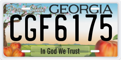 GA license plate CGF6175