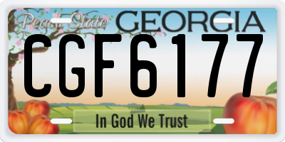 GA license plate CGF6177