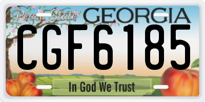 GA license plate CGF6185