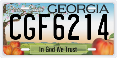 GA license plate CGF6214