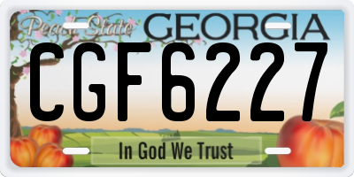 GA license plate CGF6227