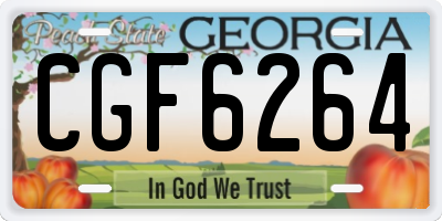 GA license plate CGF6264