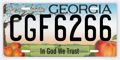 GA license plate CGF6266