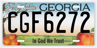 GA license plate CGF6272