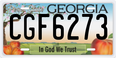 GA license plate CGF6273