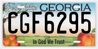 GA license plate CGF6295