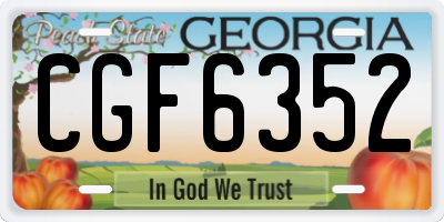 GA license plate CGF6352