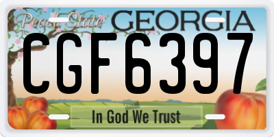 GA license plate CGF6397