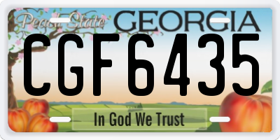 GA license plate CGF6435