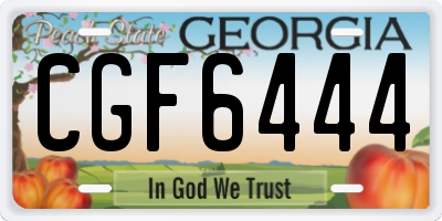 GA license plate CGF6444