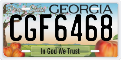 GA license plate CGF6468