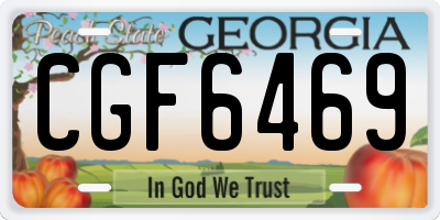 GA license plate CGF6469