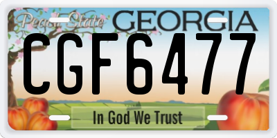 GA license plate CGF6477