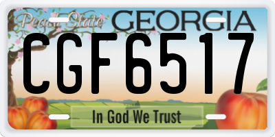 GA license plate CGF6517