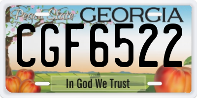 GA license plate CGF6522