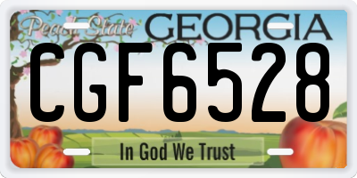 GA license plate CGF6528