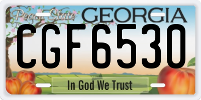 GA license plate CGF6530