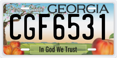 GA license plate CGF6531