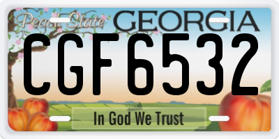 GA license plate CGF6532