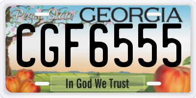 GA license plate CGF6555