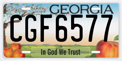 GA license plate CGF6577