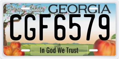 GA license plate CGF6579