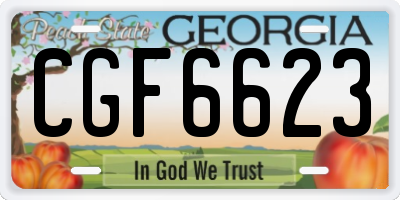 GA license plate CGF6623