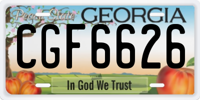 GA license plate CGF6626