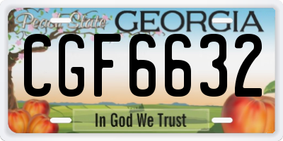 GA license plate CGF6632