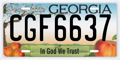 GA license plate CGF6637