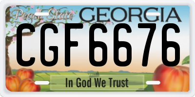 GA license plate CGF6676
