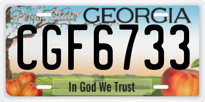 GA license plate CGF6733